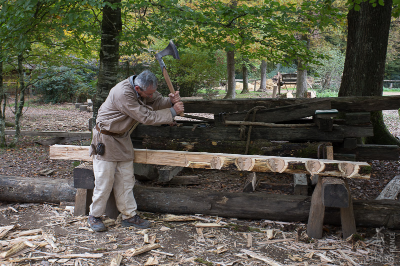 Woodworker in action