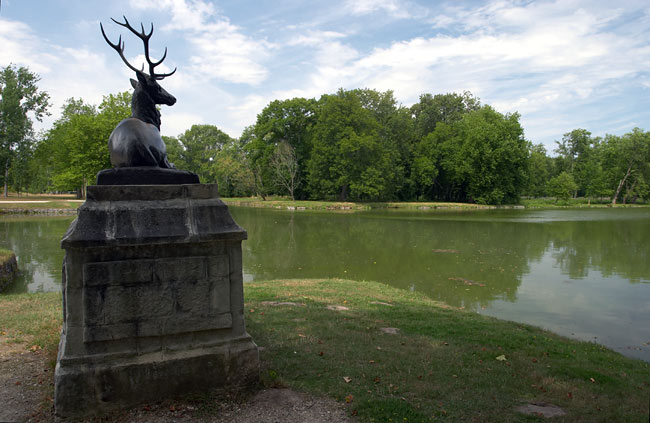 Sentinel deer statue