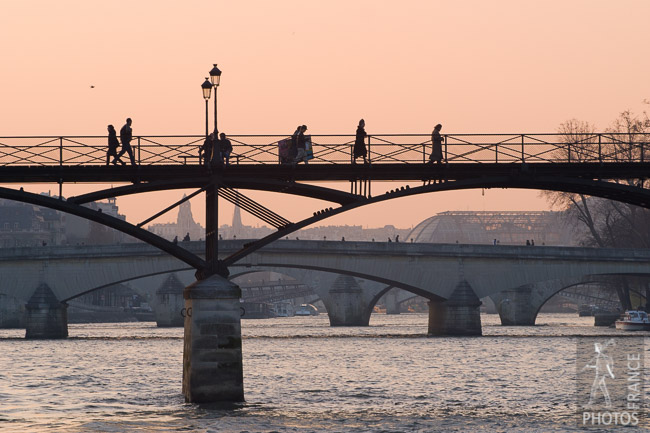 Bridge of Arts in pink