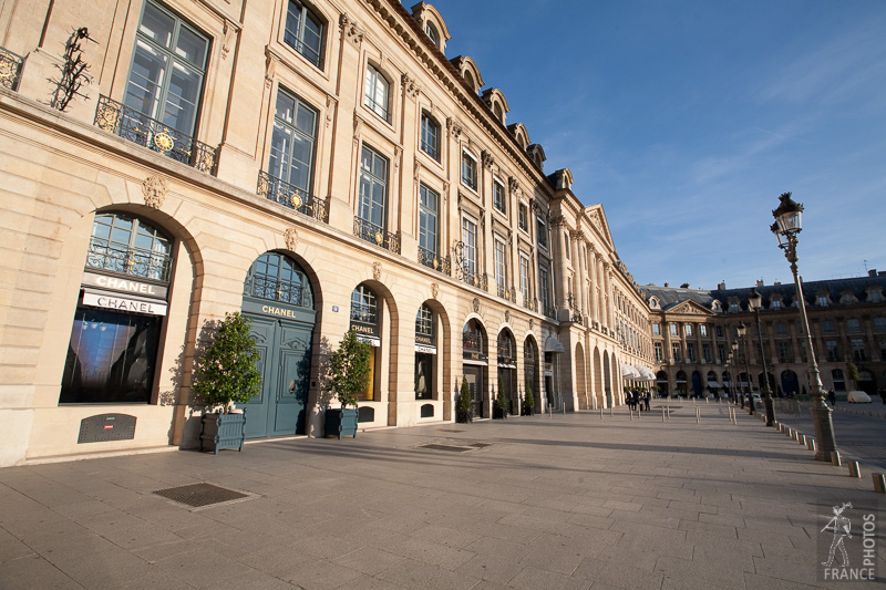 Chanel and Mauboussin Shops in Place Vendome Square in Paris