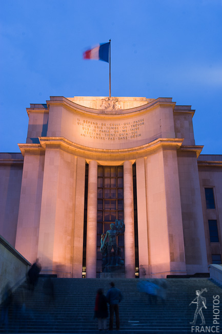 On the Palais de Chaillot stairs