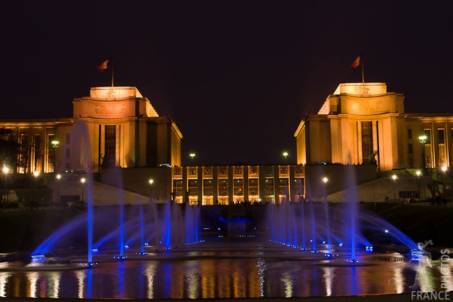 The Trocadero in blue